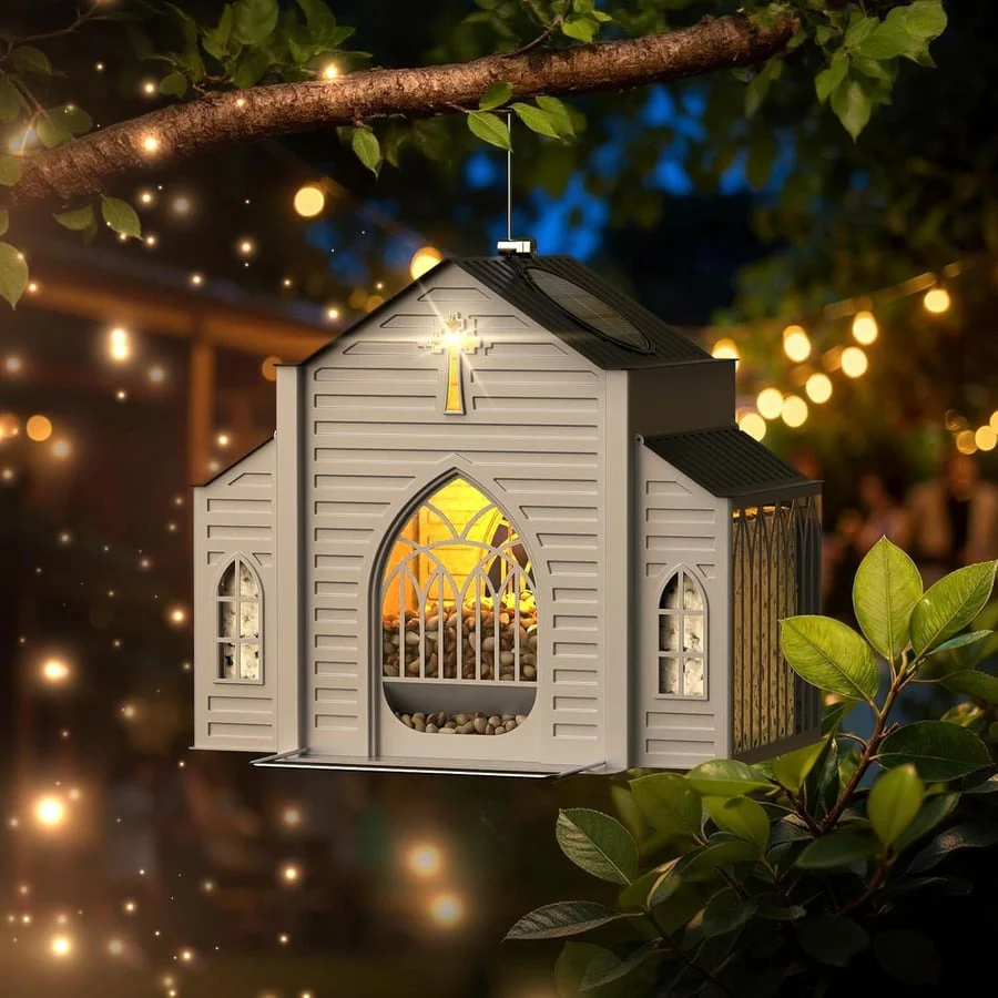 🔥Last Day 49% OFF-✝️Church-Shaped Metal Solar Bird Feeder(✨Same as in the video) - Image 3
