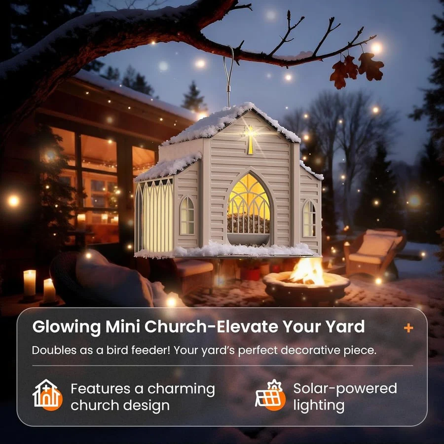 🔥Last Day 49% OFF-✝️Church-Shaped Metal Solar Bird Feeder(✨Same as in the video) - Image 4