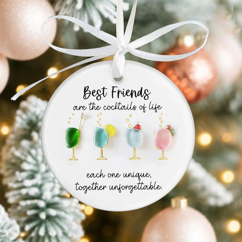 Best Friends Cocktails Sea Glass Friendship Decor - Image 4