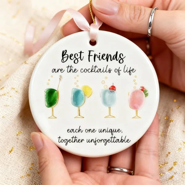 Best Friends Cocktails Sea Glass Friendship Decor - Image 5