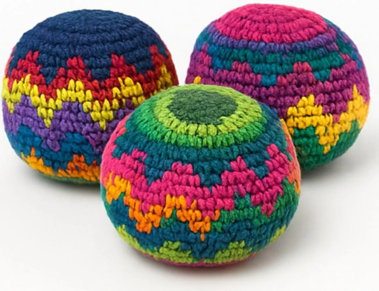 🔥Limited-Time Offer✨Colorful Handwoven Hacky Sack Balls, Durable Crochet Kick Toys for Kids & Adults - Image 2