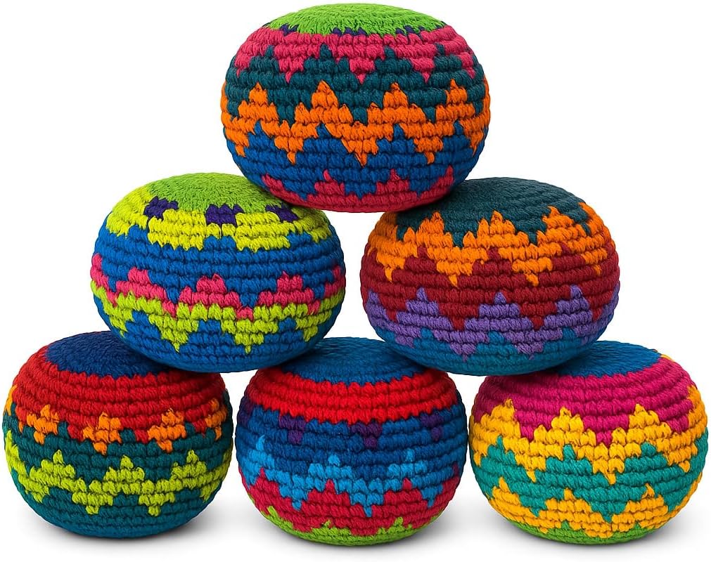 🔥Limited-Time Offer✨Colorful Handwoven Hacky Sack Balls, Durable Crochet Kick Toys for Kids & Adults - Image 3