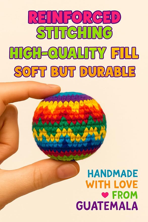 🔥Limited-Time Offer✨Colorful Handwoven Hacky Sack Balls, Durable Crochet Kick Toys for Kids & Adults - Image 8