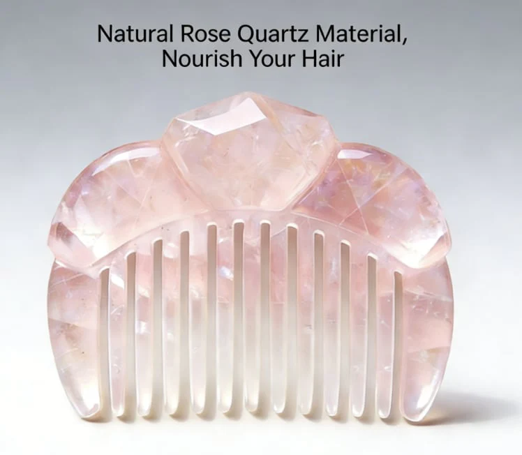 💎🩷Rose Quartz Comb for Luck & Smoothness: Your Daily Talisman of Love and Flow(2026) - Image 4
