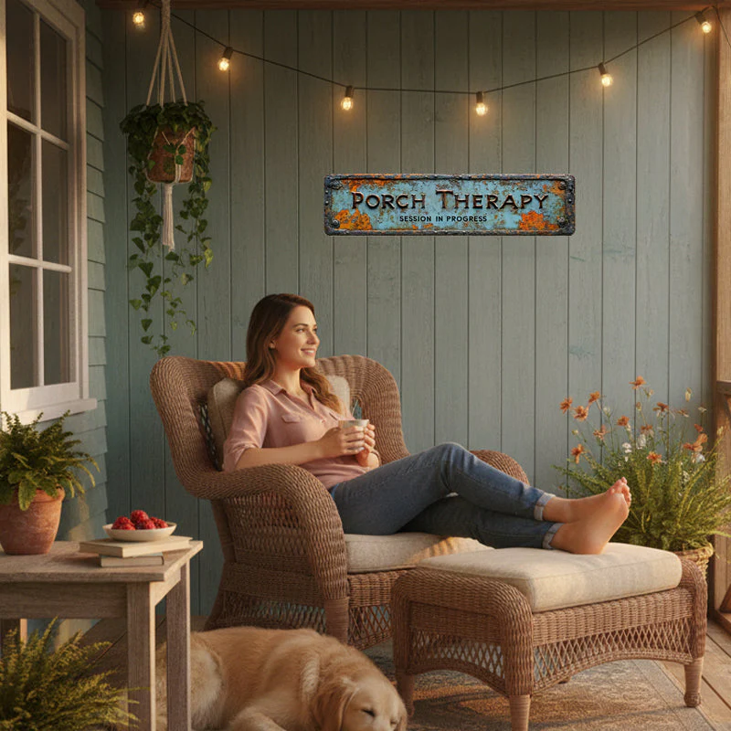 🏡🏡Summer Sale 50% OFF🔥Country-style "Porch Healing" Metal Sign - Image 3