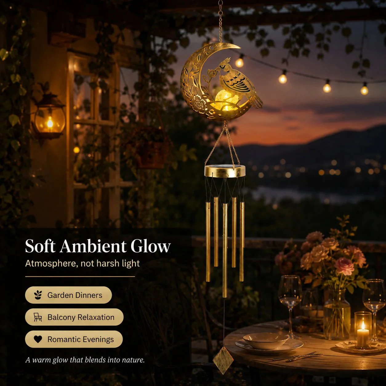 🌙🌙✨ Moon Courtyard Solar Wind Chime - Image 12
