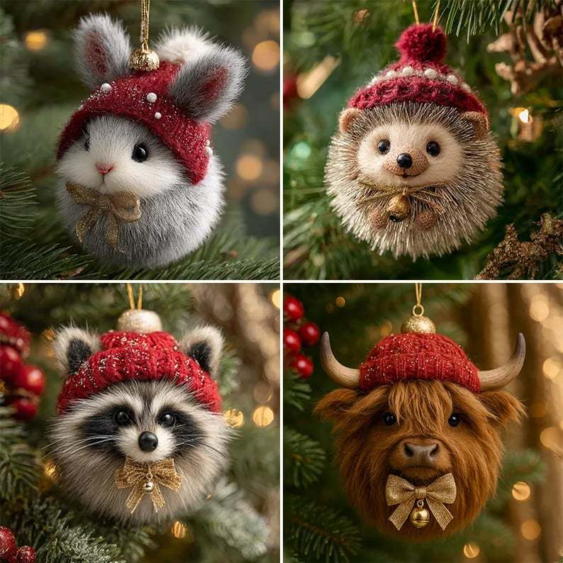 🐇Cozy Woodland Animal Christmas Ornaments - Image 5