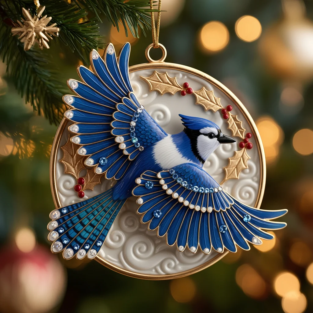 🎄Christmas Gift 50% Off--The "Heavenly Messengers" Collection: Enamel & Crystal Bird Ornaments - Image 2