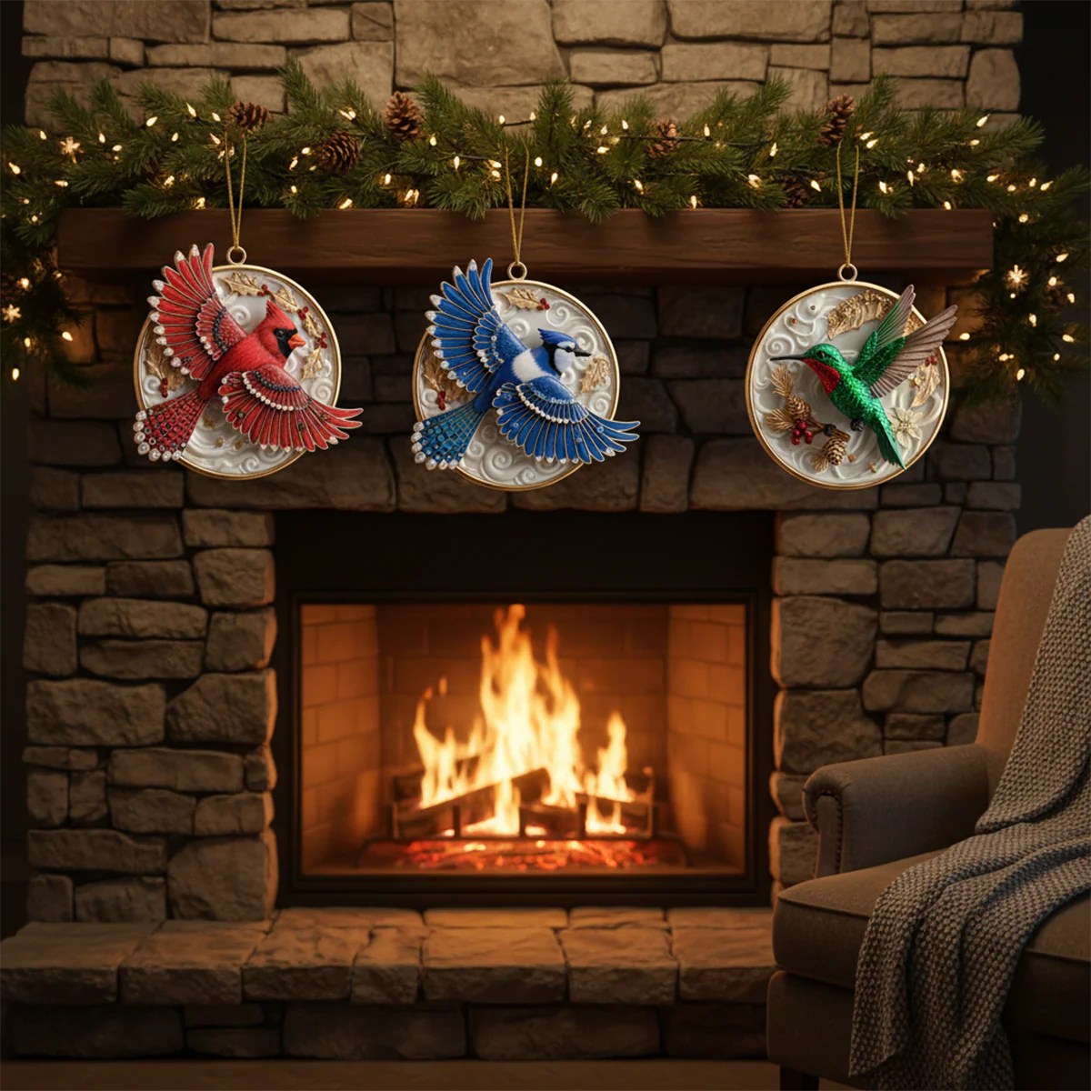 🎄Christmas Gift 50% Off--The "Heavenly Messengers" Collection: Enamel & Crystal Bird Ornaments - Image 7