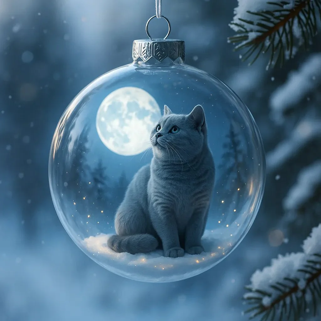 🔥Last Day 50% OFF - Cute Cat Christmas Glass Ornaments Collection - Image 5