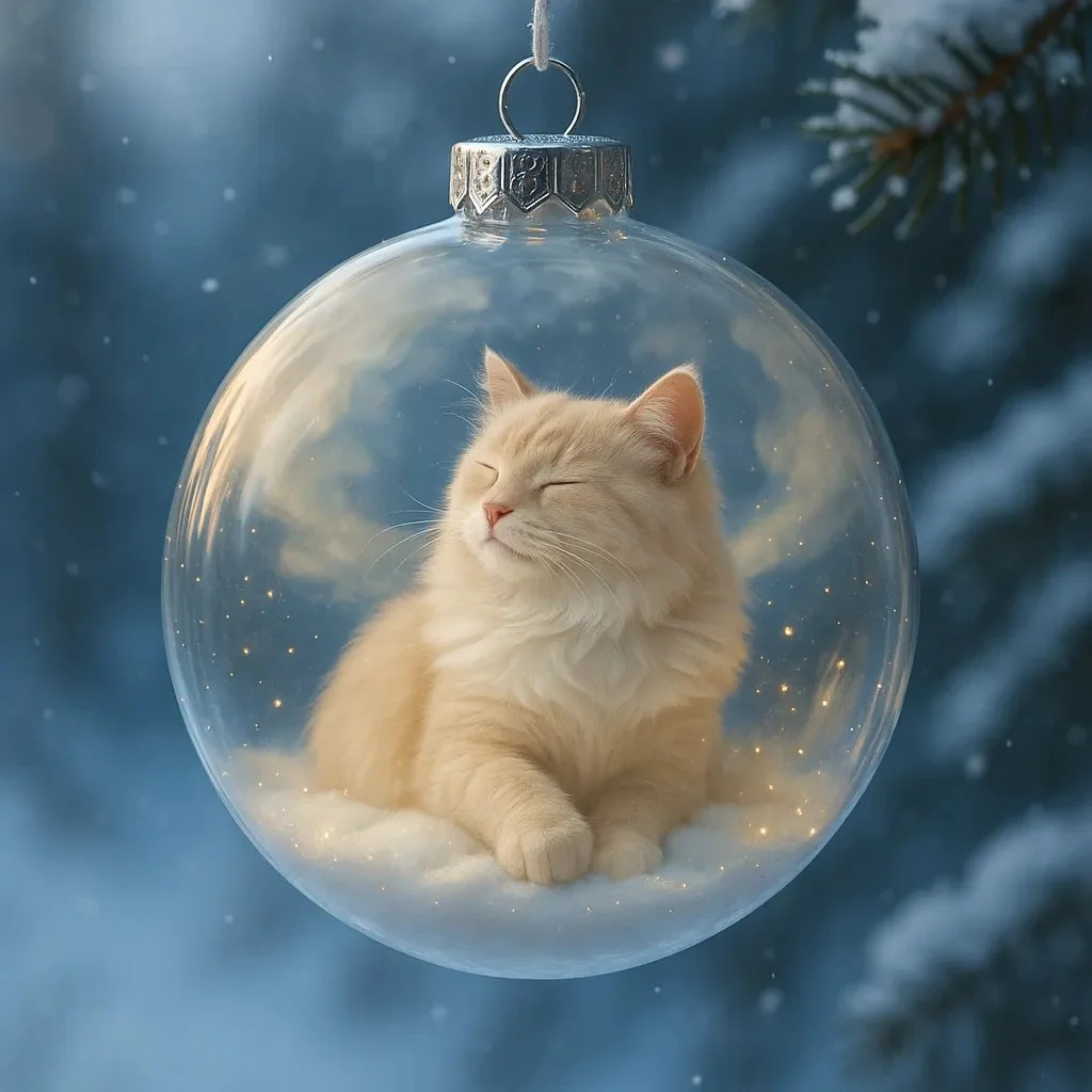 🔥Last Day 50% OFF - Cute Cat Christmas Glass Ornaments Collection - Image 6