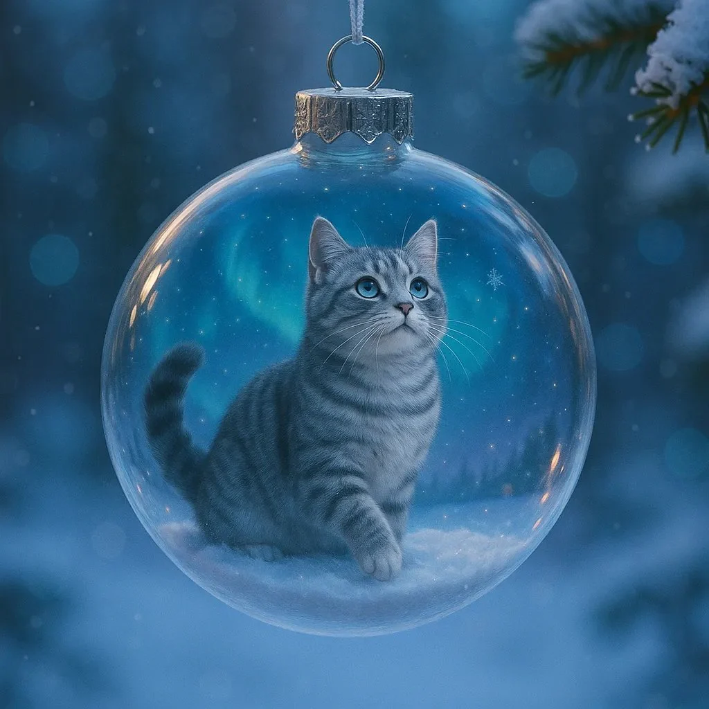 🔥Last Day 50% OFF - Cute Cat Christmas Glass Ornaments Collection - Image 9