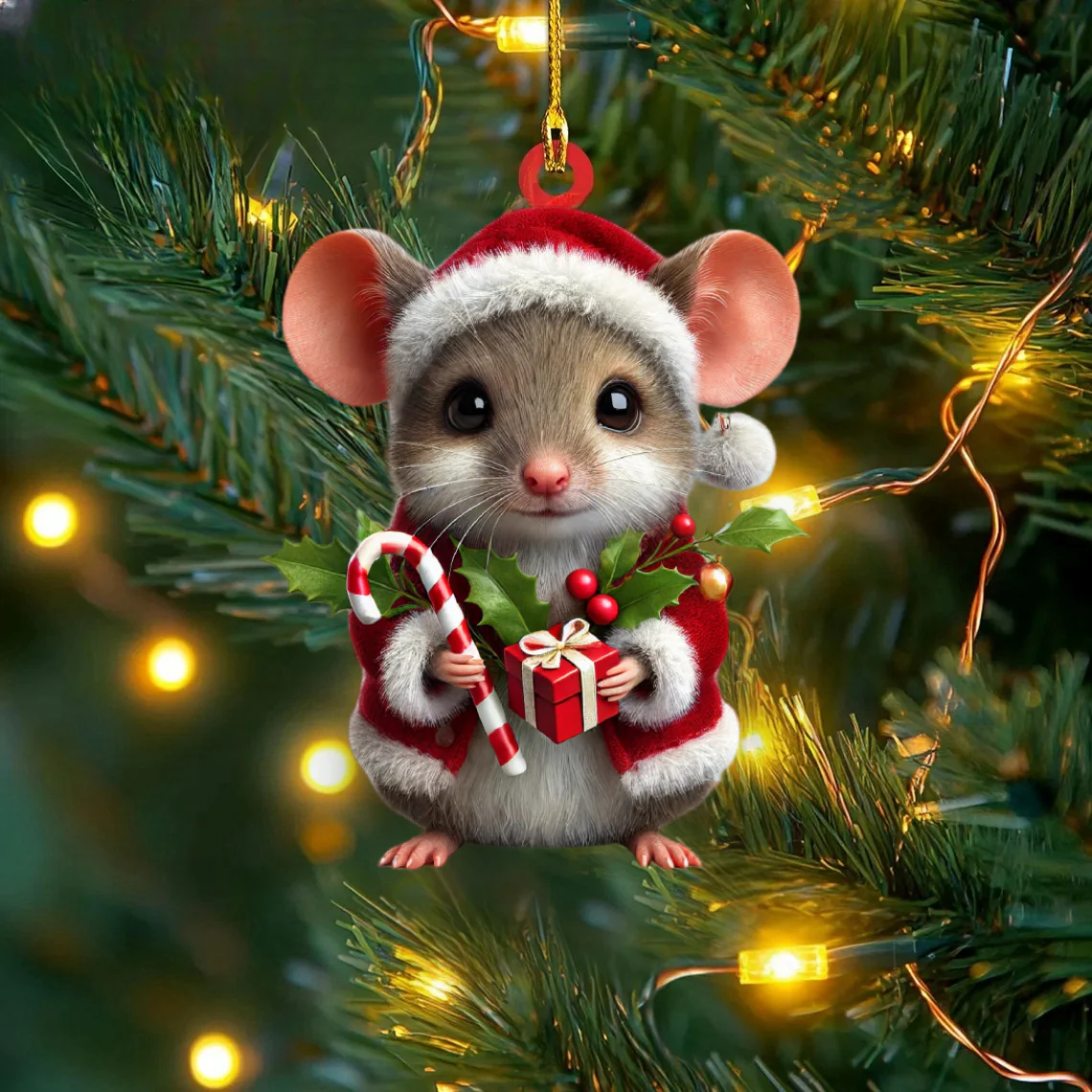 Cute Rat Christmas Ornaments - Image 2