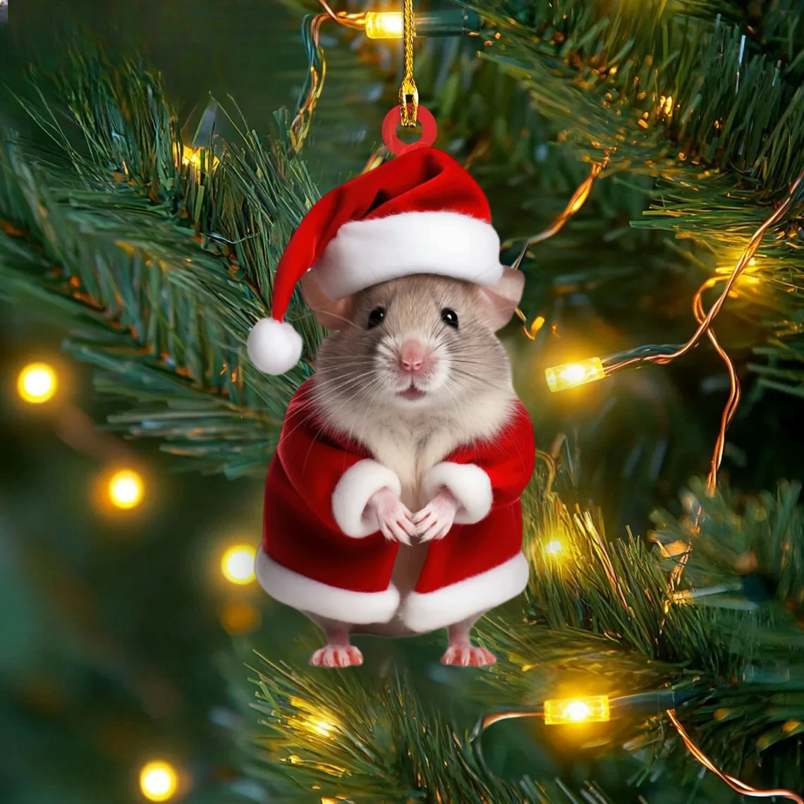 Cute Rat Christmas Ornaments - Image 3