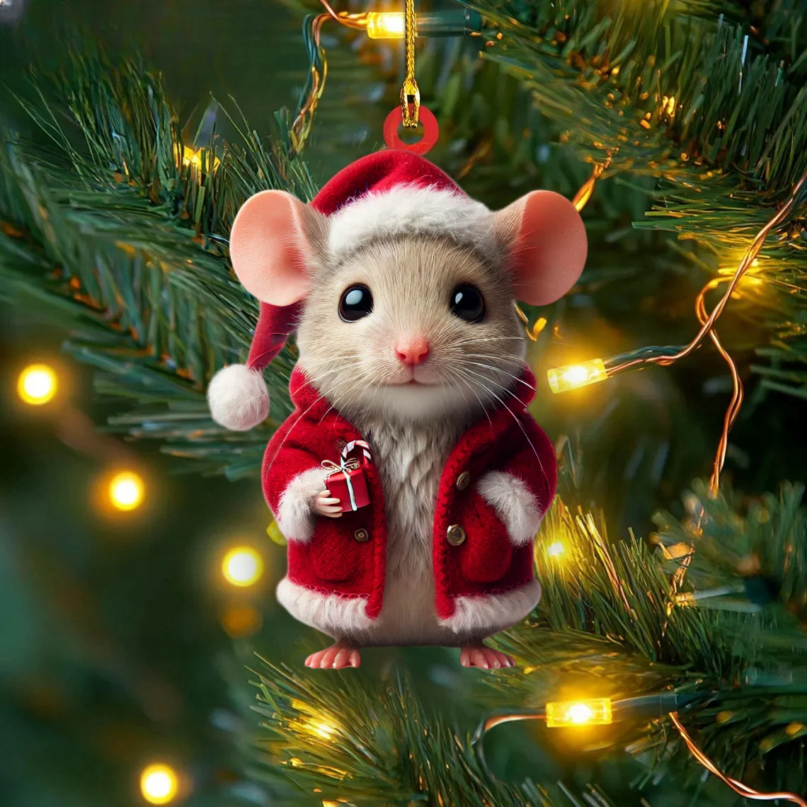 Cute Rat Christmas Ornaments - Image 4