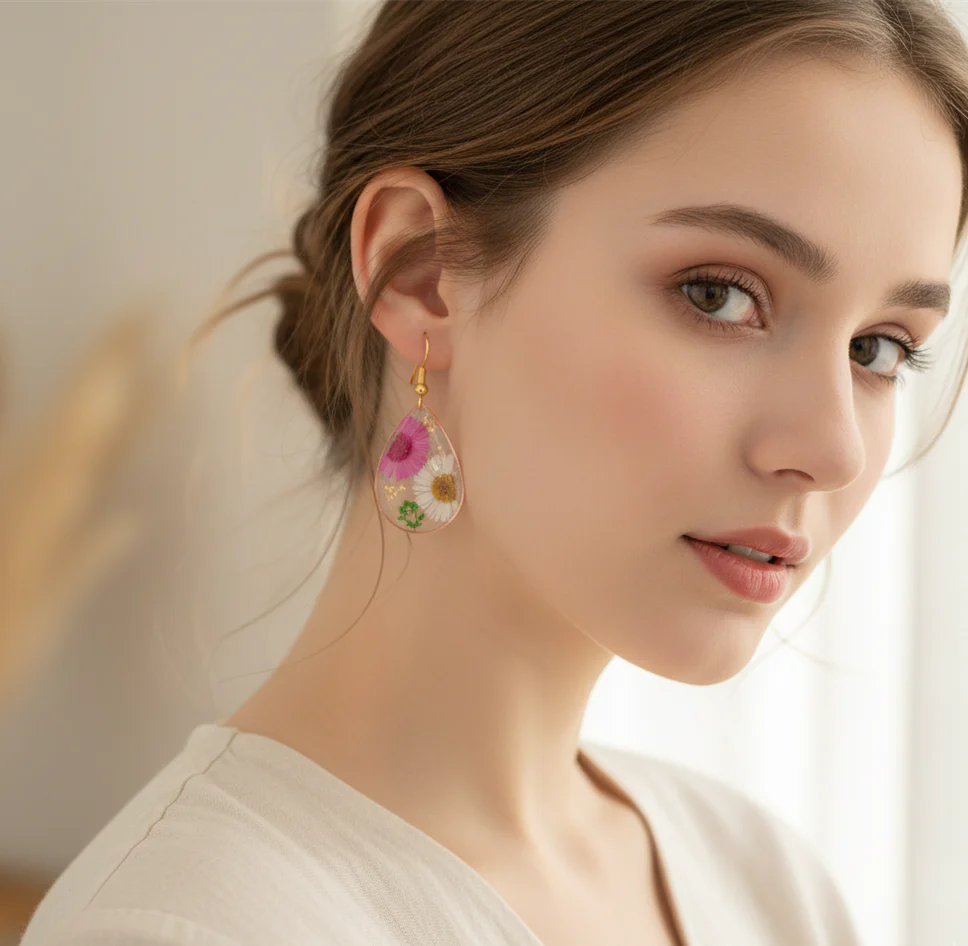 The Beauty Of Nature-Daisy Flower Earrings - Image 3