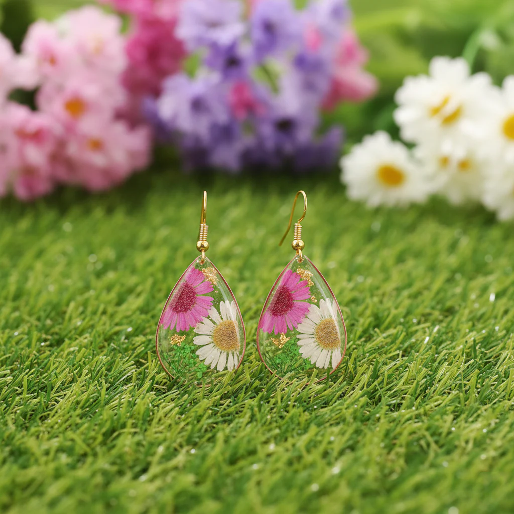 The Beauty Of Nature-Daisy Flower Earrings - Image 4