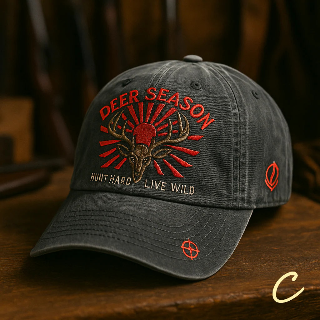 Deer Season Hunting Cap – Hunt Hard, Live Wild Edition - Image 3