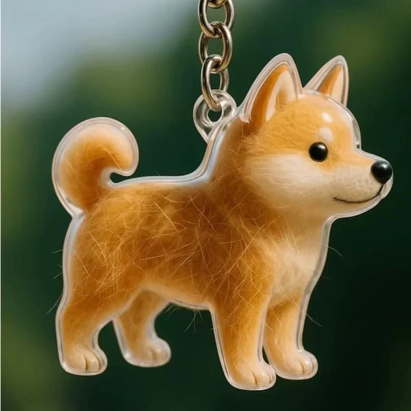 Dog Hair Collector Keychain Charm Memorial Storage Box - Image 10