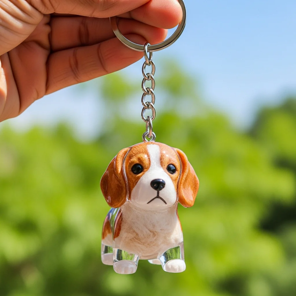 Dog Hair Collector Keychain Charm Memorial Storage Box - Image 12