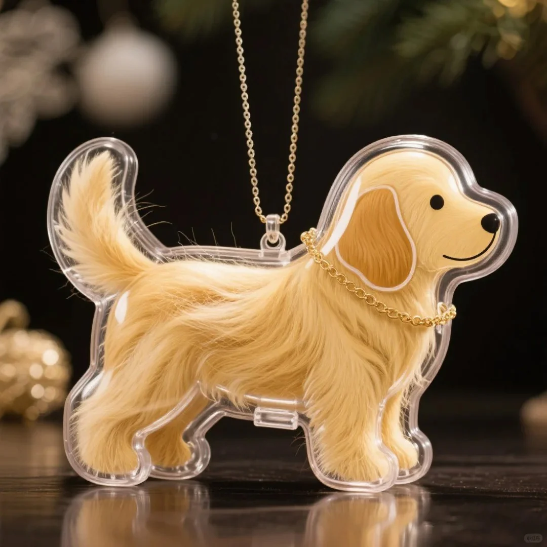 Dog Hair Collector Keychain Charm Memorial Storage Box - Image 4
