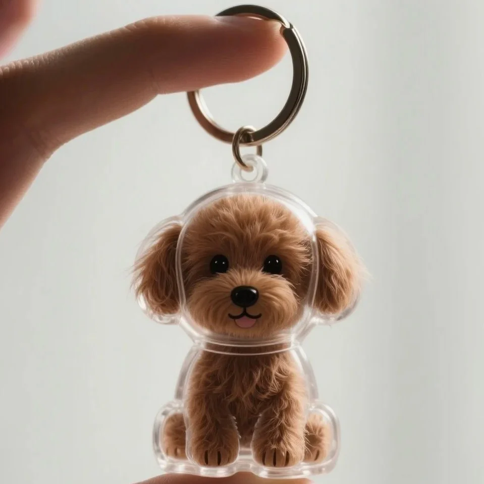 Dog Hair Collector Keychain Charm Memorial Storage Box - Image 5