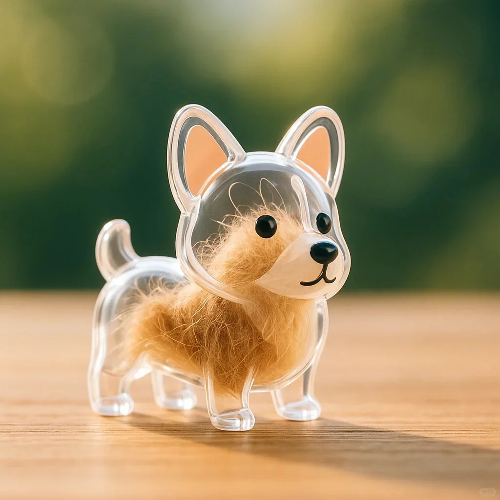 Dog Hair Collector Keychain Charm Memorial Storage Box - Image 6