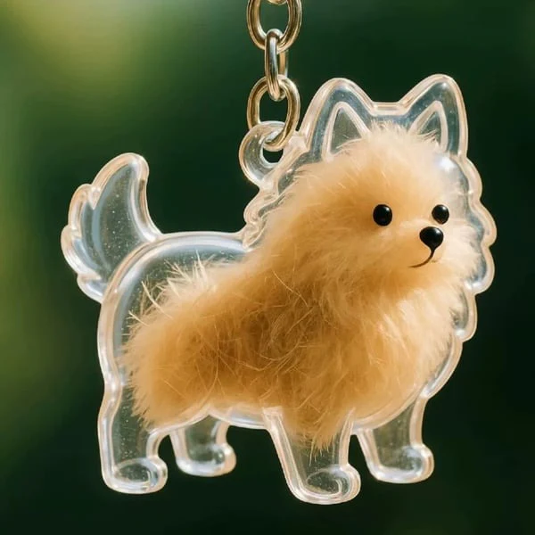 Dog Hair Collector Keychain Charm Memorial Storage Box - Image 8