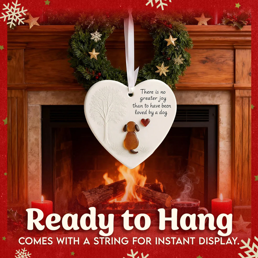Heartwarming Dog Heart-Shaped Hanging Ornament - Image 2