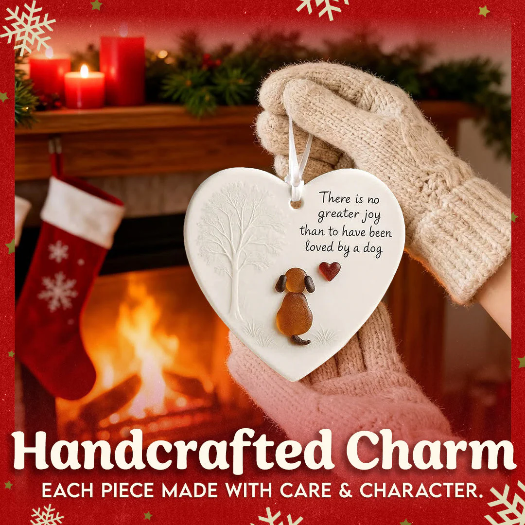 Heartwarming Dog Heart-Shaped Hanging Ornament - Image 3