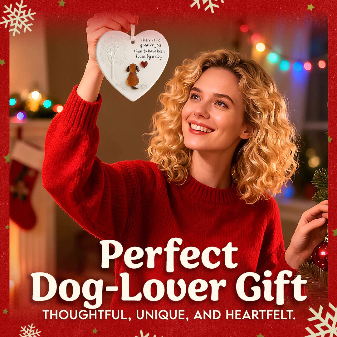 Heartwarming Dog Heart-Shaped Hanging Ornament - Image 4