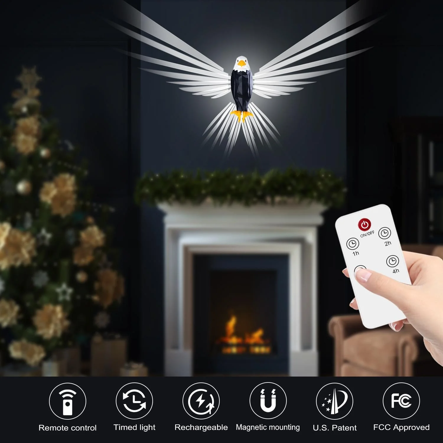 💡💡July 4th Gift 50% Off--🦅Eagle LED Wall Light – Magnetic Night Lamp for Bedroom & Living Room - Image 3