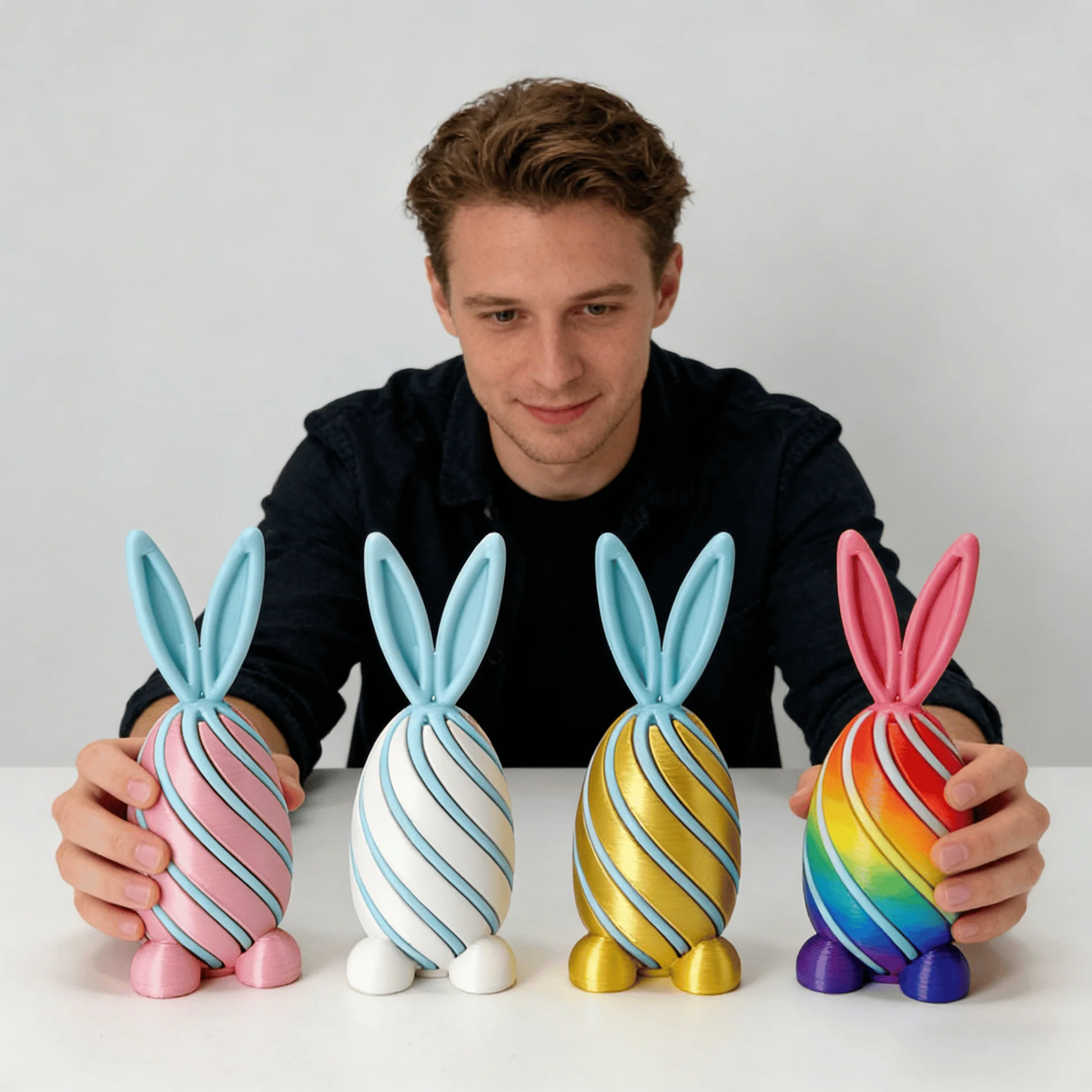 🐰🎁2026 Easter Gifts 50% Off-- 3D Printed Easter Bunny Egg Fun Rotating Toy - Image 12