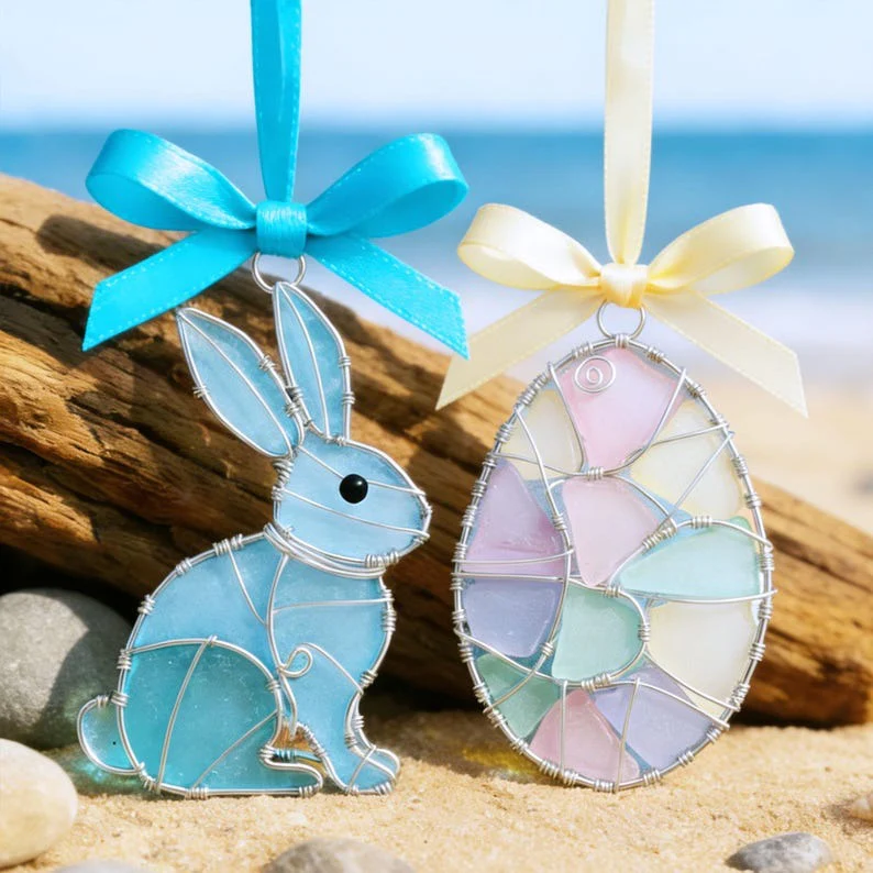 Easter Wire Wrapped Sea Glass Pendants - Image 3