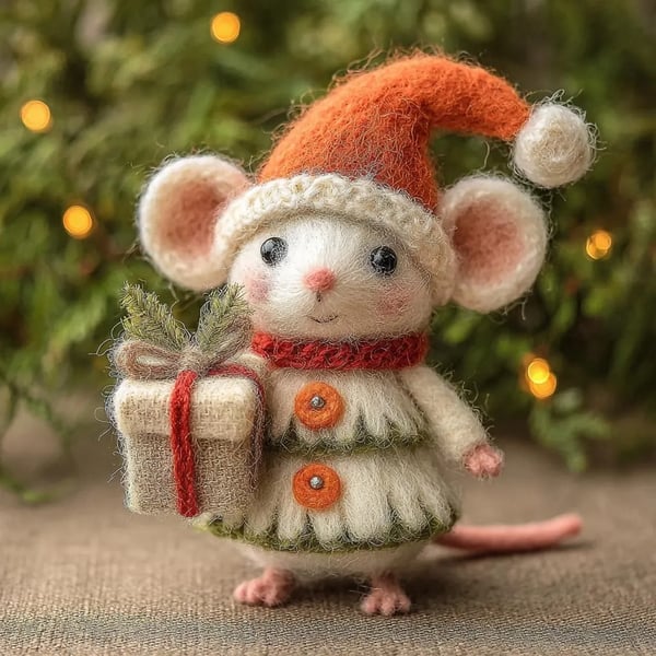 🎁🐭 Deluxe Handmade Felt Mouse | Cozy Decor & Heartwarming Gift ✨ - Image 10