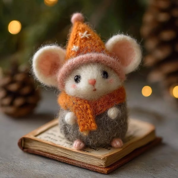 🎁🐭 Deluxe Handmade Felt Mouse | Cozy Decor & Heartwarming Gift ✨ - Image 12