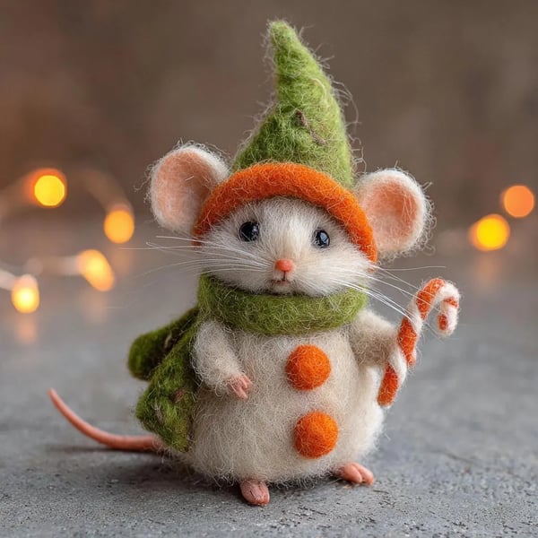 🎁🐭 Deluxe Handmade Felt Mouse | Cozy Decor & Heartwarming Gift ✨ - Image 5