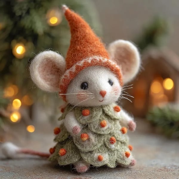🎁🐭 Deluxe Handmade Felt Mouse | Cozy Decor & Heartwarming Gift ✨ - Image 6