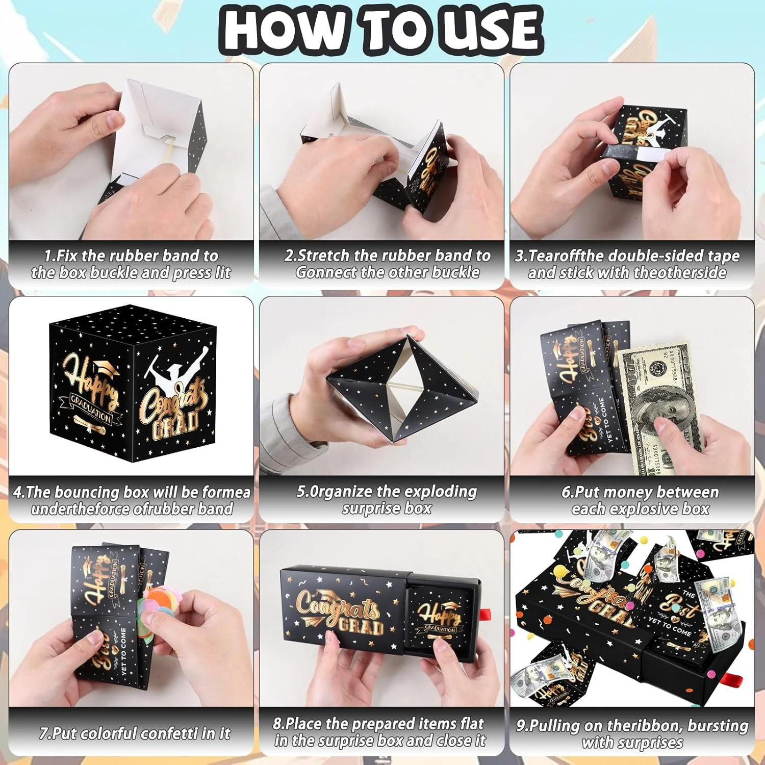 🔥Flash Sale🎁Graduation Explosion Gift Box, Viral Surprise Cash Box for 2026 Graduates (3 Colors) - Image 6