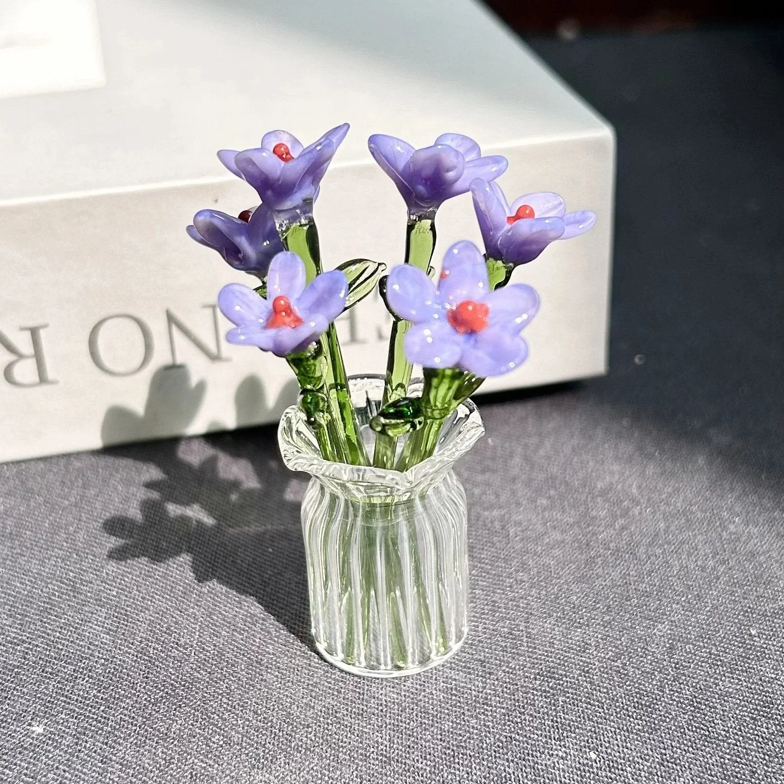 🌸2026 Mother's Day Gifts 50% Off--🎁Mini Glass Flower Ornament Crafts Artificial Flower Floral Figurine - Image 12