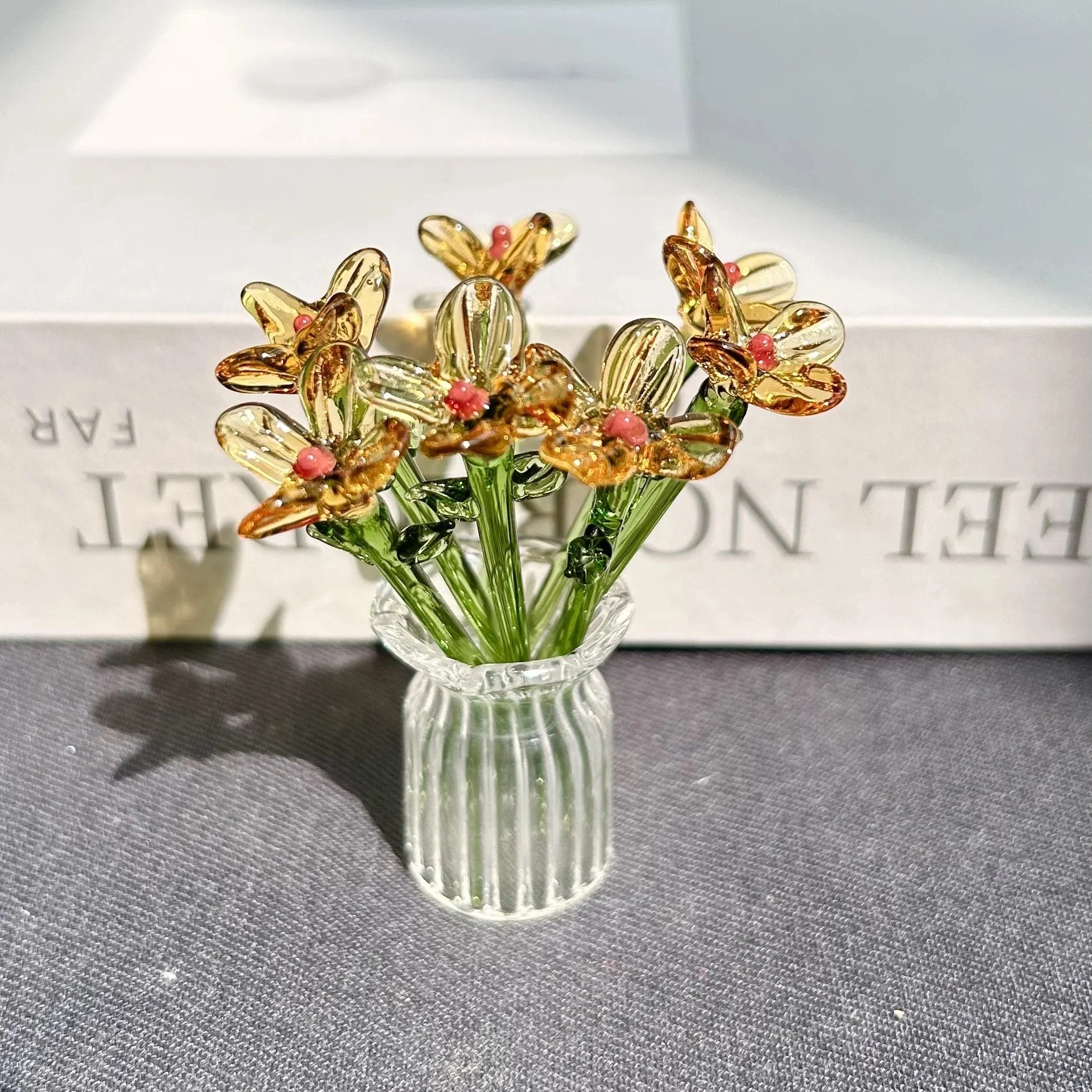 🌸2026 Mother's Day Gifts 50% Off--🎁Mini Glass Flower Ornament Crafts Artificial Flower Floral Figurine - Image 13