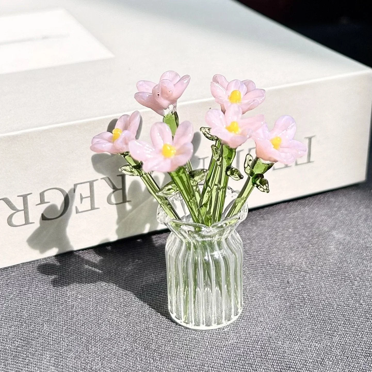 🌸2026 Mother's Day Gifts 50% Off--🎁Mini Glass Flower Ornament Crafts Artificial Flower Floral Figurine - Image 6