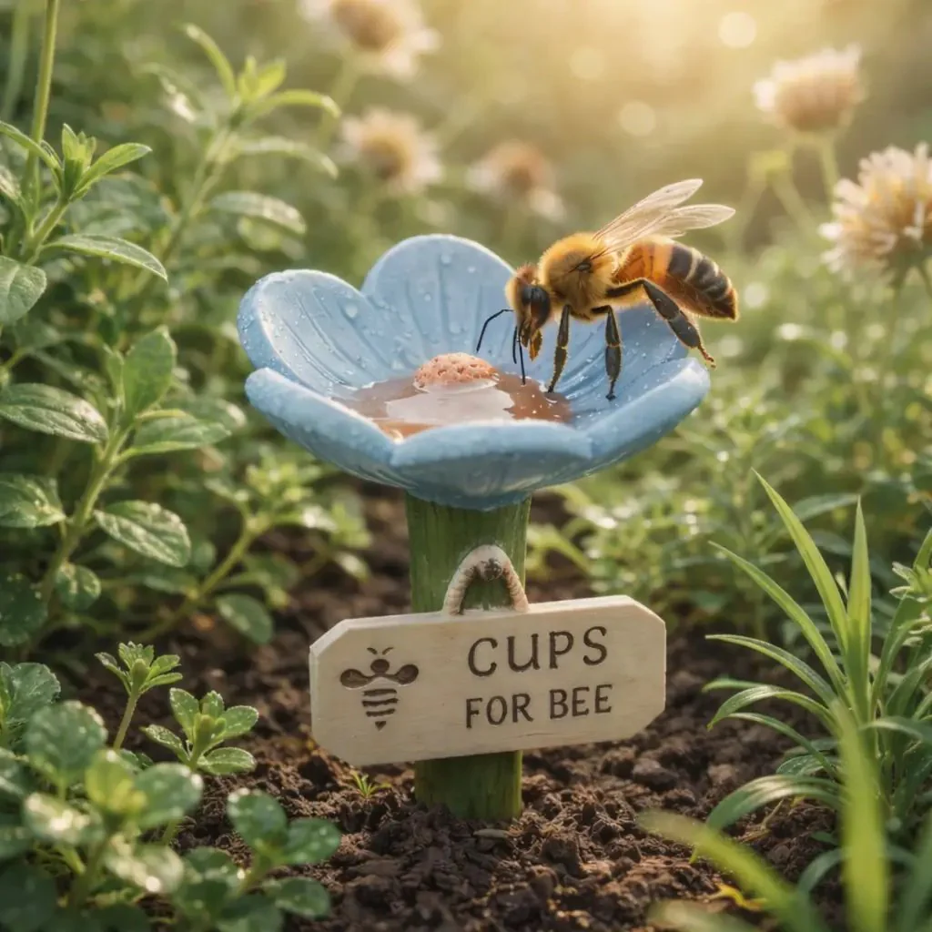 🐝Flower-Shaped Bee Watering Station💧