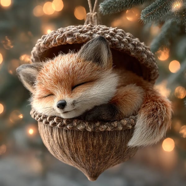 🎁❤️ Forest Animal Acorn Ornaments – Cozy Forest Christmas Ornaments - Image 4