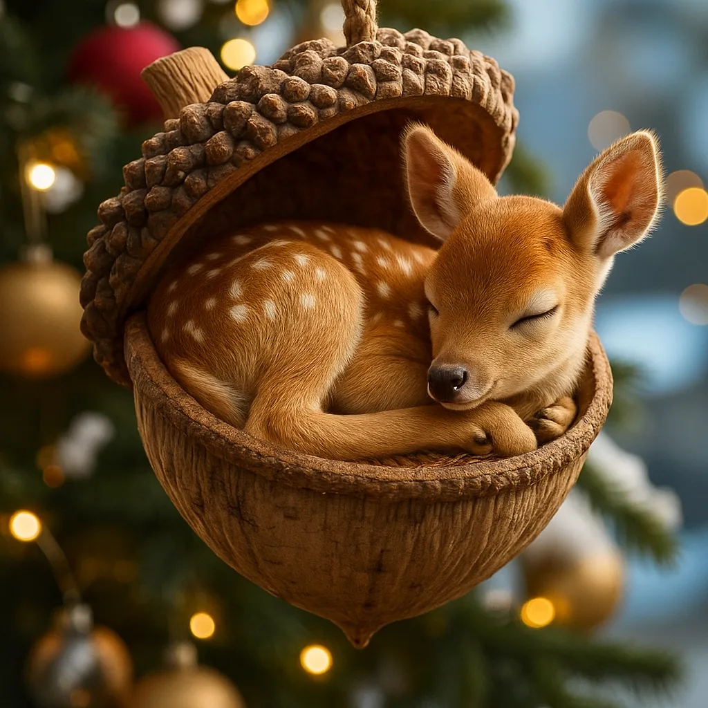 🎁❤️ Forest Animal Acorn Ornaments – Cozy Forest Christmas Ornaments - Image 9