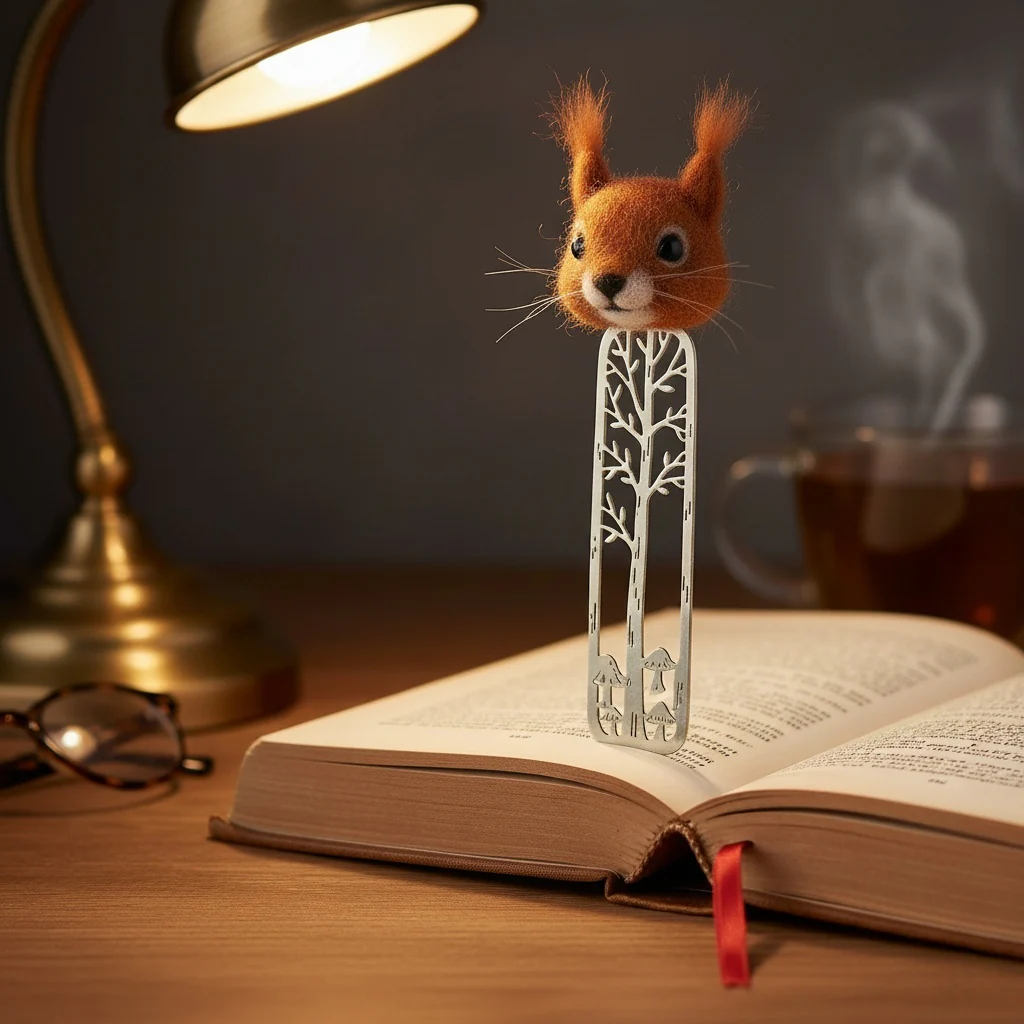 Forest Animal Felted Bookmark - Image 2