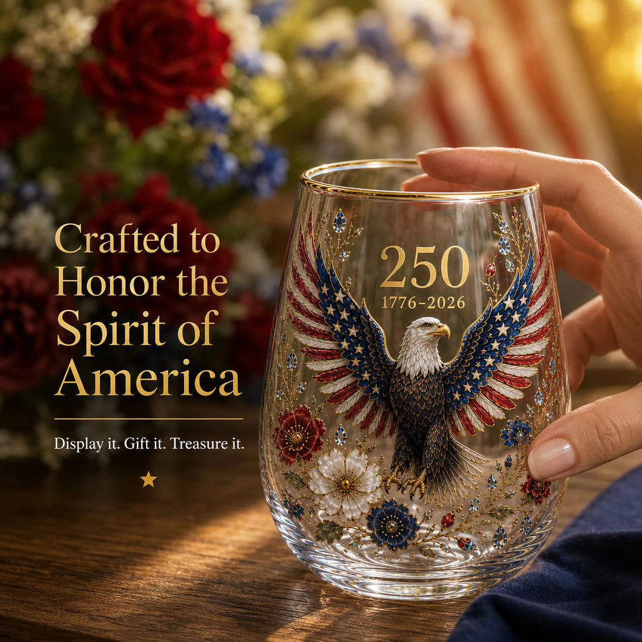 🦅🦅Limited Edition 2026 USA 250 Years of Freedom Eagle Glass - Image 14
