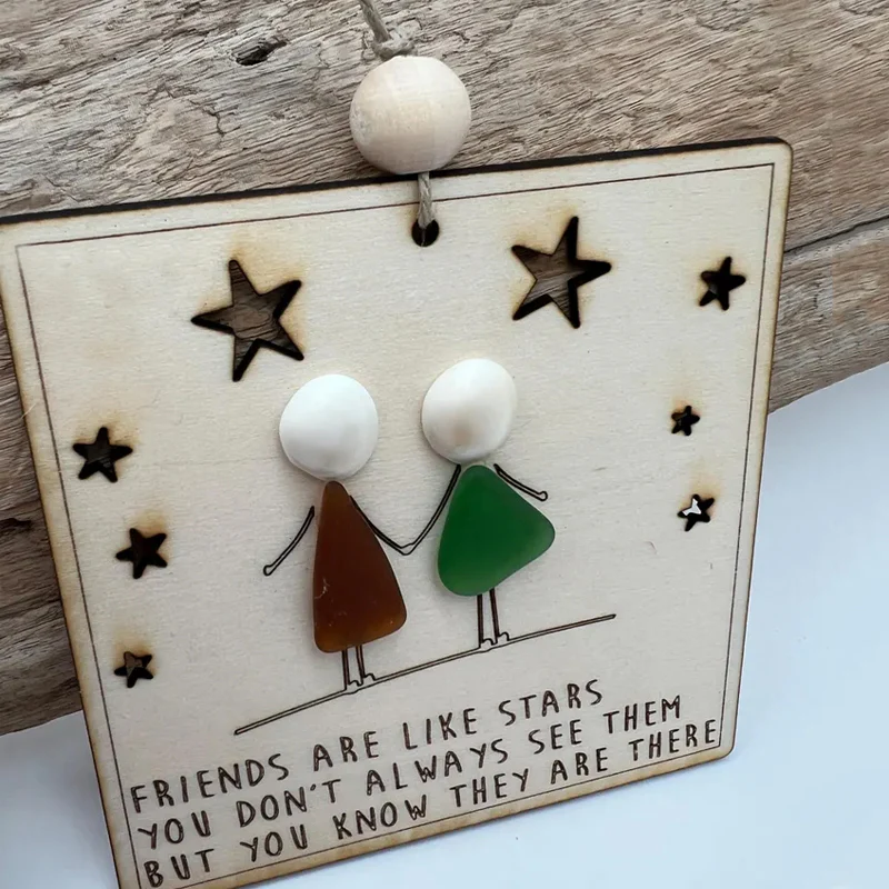 Sea Glass Art Friendship BFF Ornament - Image 3