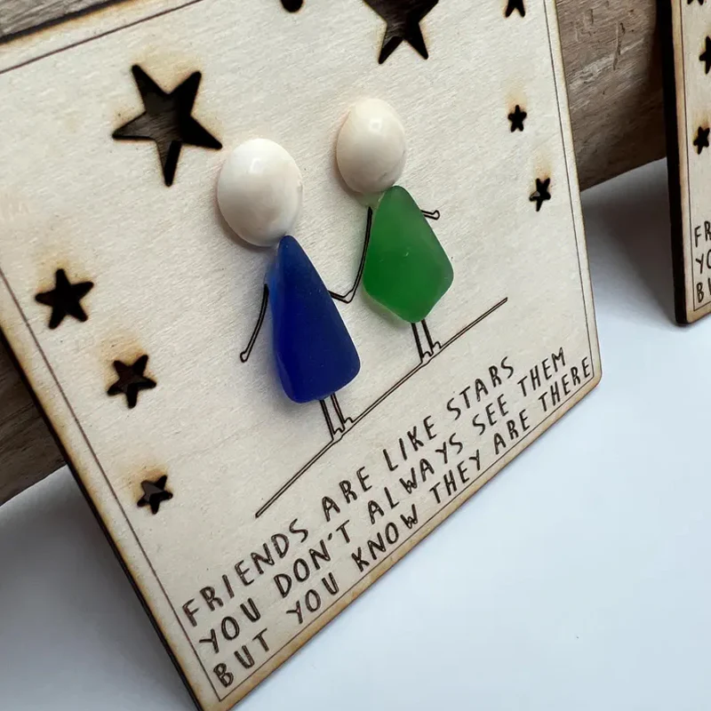 Sea Glass Art Friendship BFF Ornament - Image 4