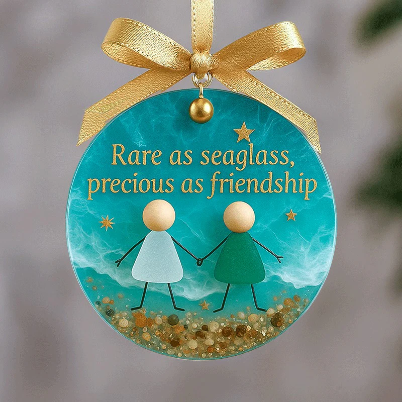 Friendship Sea Glass Christmas Ornament - Image 5